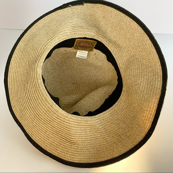 Scala Straw Paper Bow Wide Brim Sun Hat - Picture 9 of 11